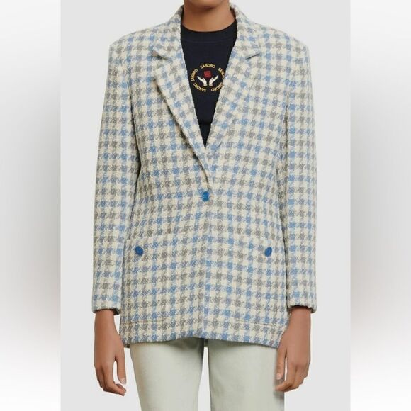 NEW $990  Sandro Caliana Houndstooth Tweed Jacket - Picture 10 of 16